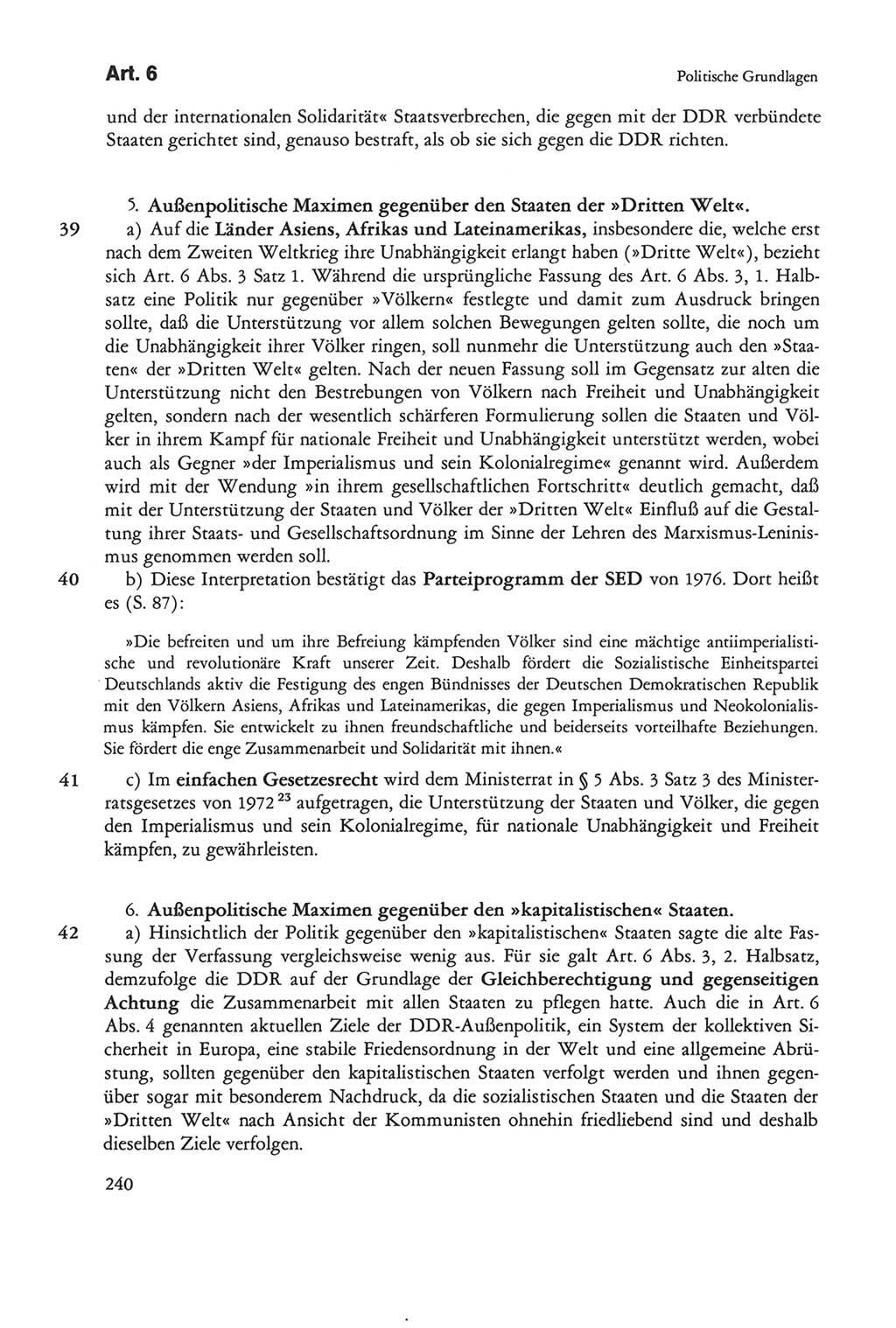 Die sozialistische Verfassung der Deutschen Demokratischen Republik (DDR), Kommentar mit einem Nachtrag 1997, Seite 240 (Soz. Verf. DDR Komm. Nachtr. 1997, S. 240)