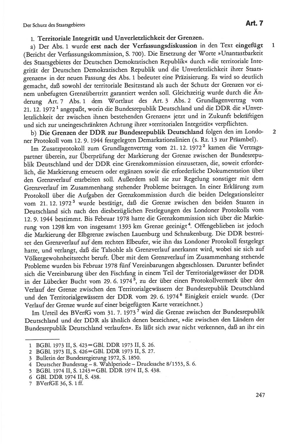 Die sozialistische Verfassung der Deutschen Demokratischen Republik (DDR), Kommentar mit einem Nachtrag 1997, Seite 247 (Soz. Verf. DDR Komm. Nachtr. 1997, S. 247)