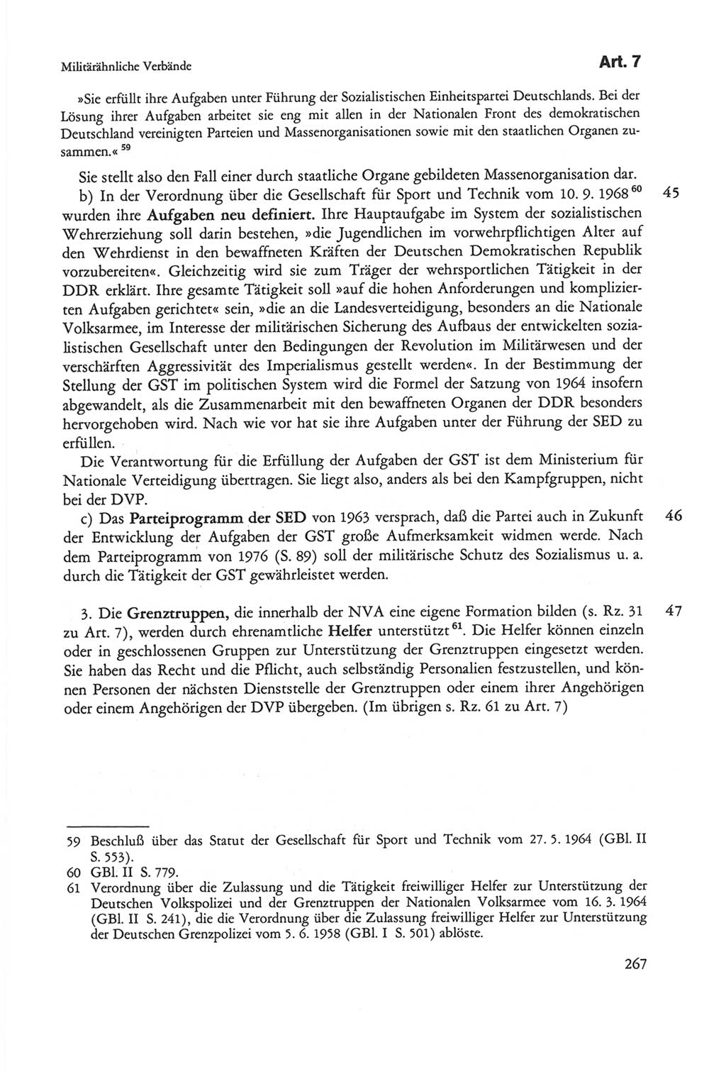 Die sozialistische Verfassung der Deutschen Demokratischen Republik (DDR), Kommentar mit einem Nachtrag 1997, Seite 267 (Soz. Verf. DDR Komm. Nachtr. 1997, S. 267)