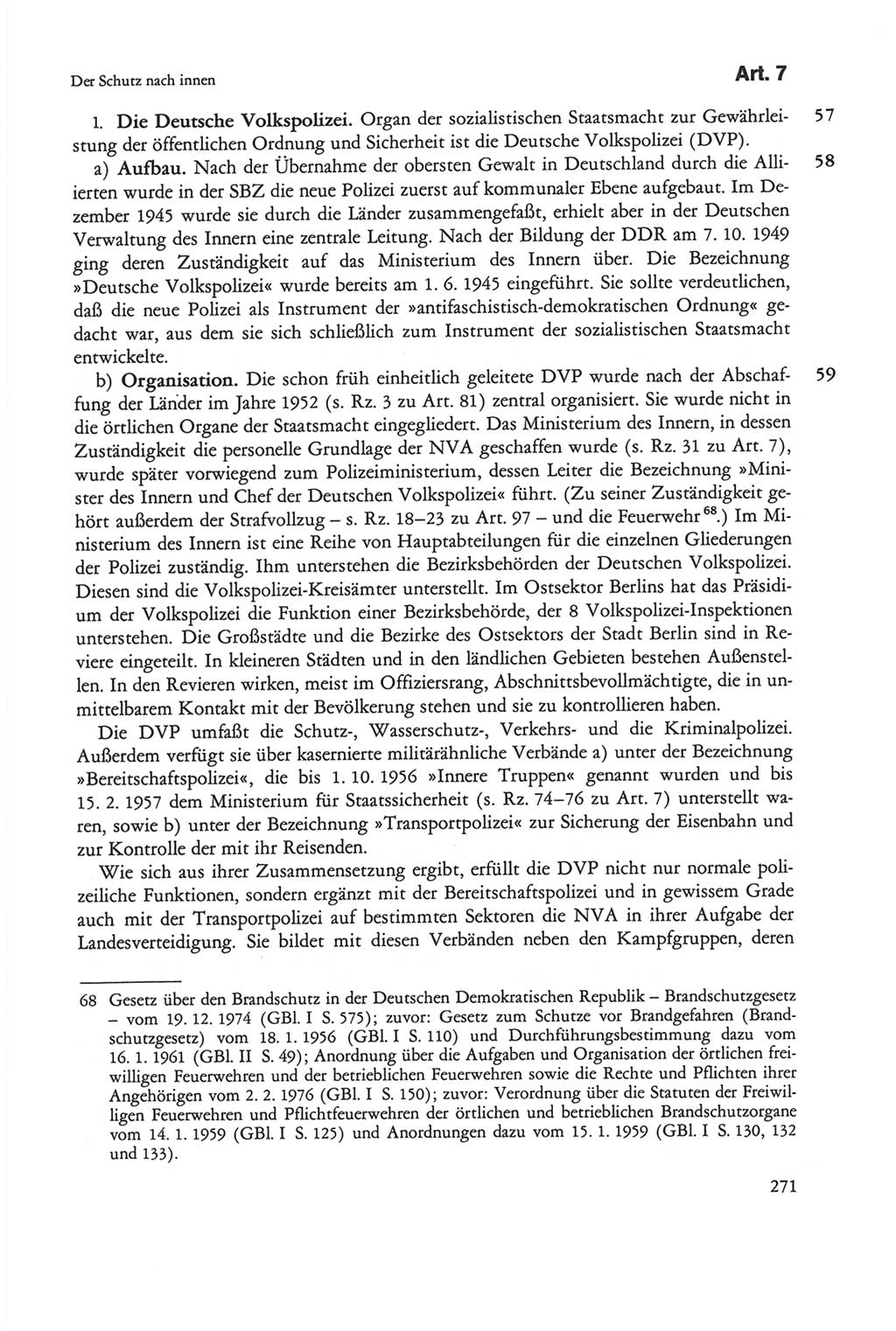 Die sozialistische Verfassung der Deutschen Demokratischen Republik (DDR), Kommentar mit einem Nachtrag 1997, Seite 271 (Soz. Verf. DDR Komm. Nachtr. 1997, S. 271)