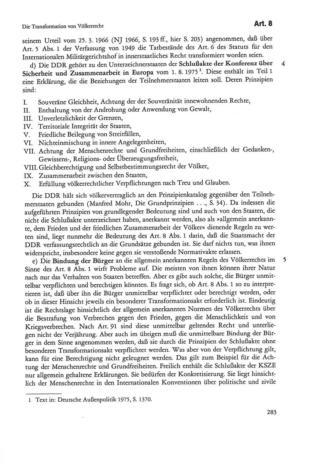 Die sozialistische Verfassung der Deutschen Demokratischen Republik (DDR), Kommentar mit einem Nachtrag 1997, Seite 283 (Soz. Verf. DDR Komm. Nachtr. 1997, S. 283)