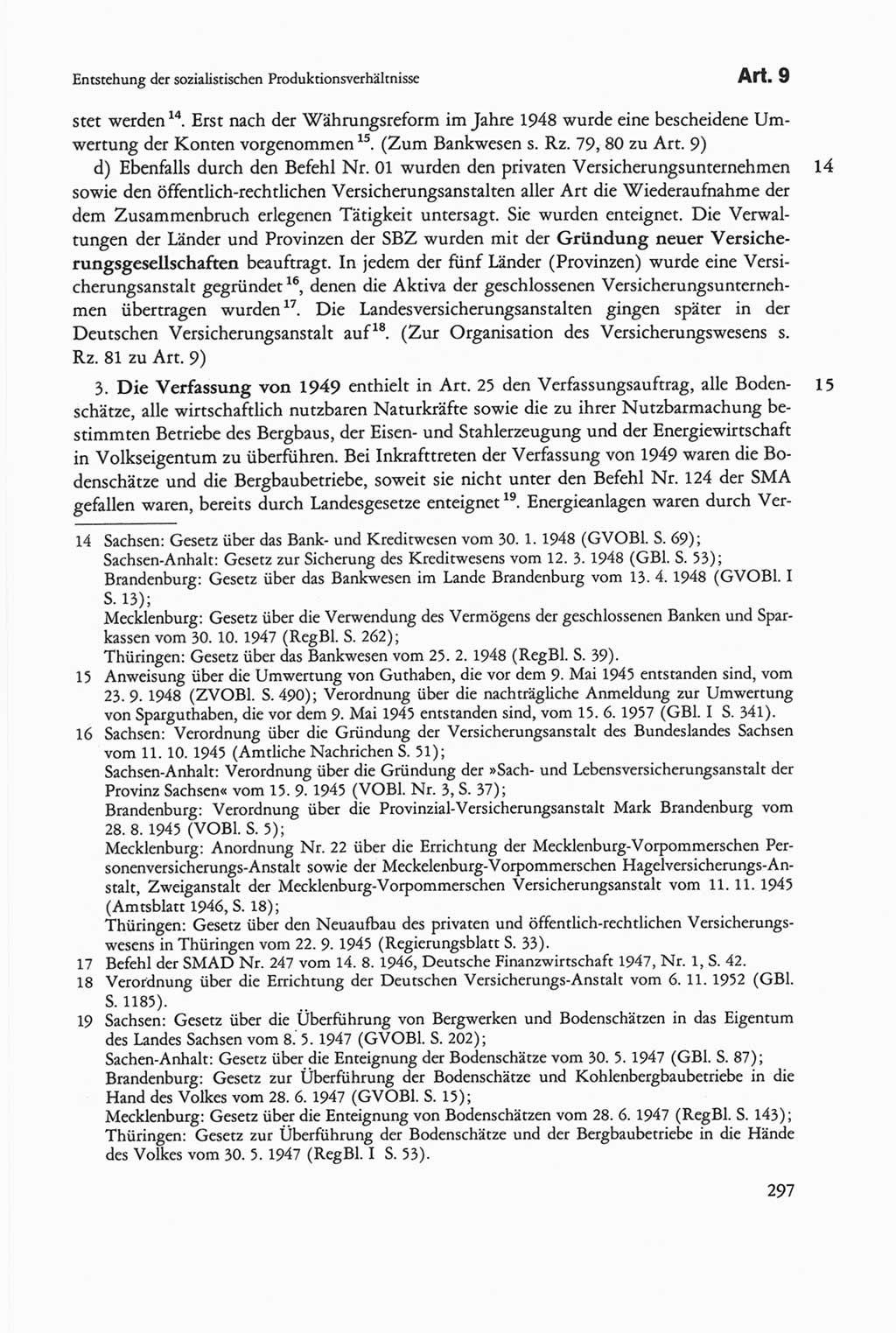 Die sozialistische Verfassung der Deutschen Demokratischen Republik (DDR), Kommentar mit einem Nachtrag 1997, Seite 297 (Soz. Verf. DDR Komm. Nachtr. 1997, S. 297)