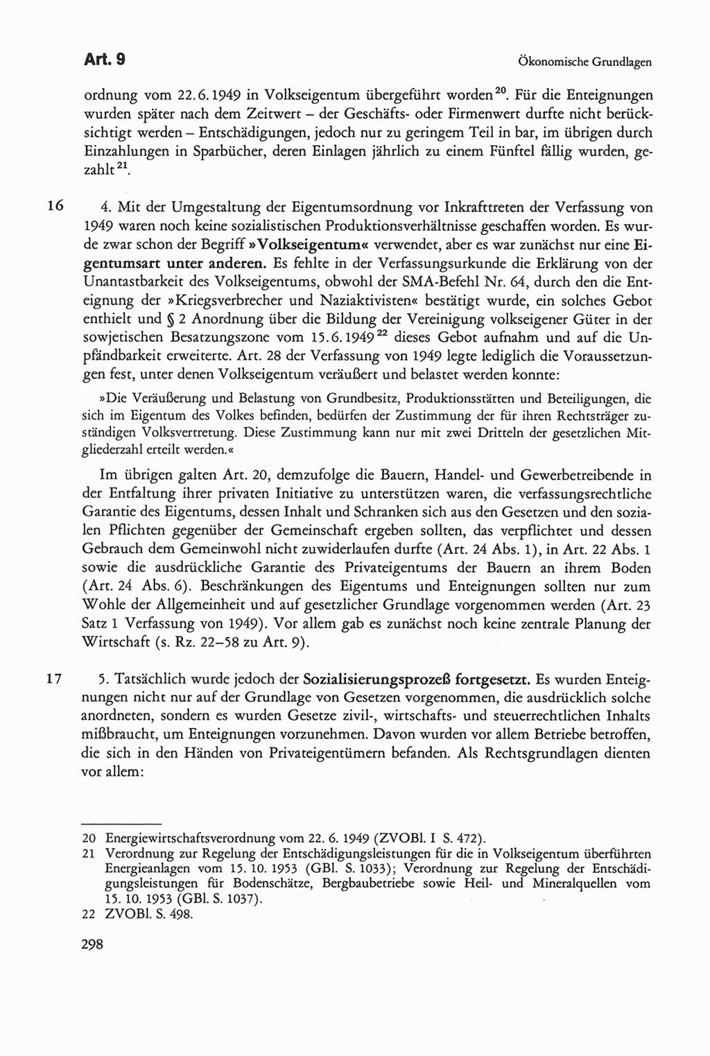 Die sozialistische Verfassung der Deutschen Demokratischen Republik (DDR), Kommentar mit einem Nachtrag 1997, Seite 298 (Soz. Verf. DDR Komm. Nachtr. 1997, S. 298)