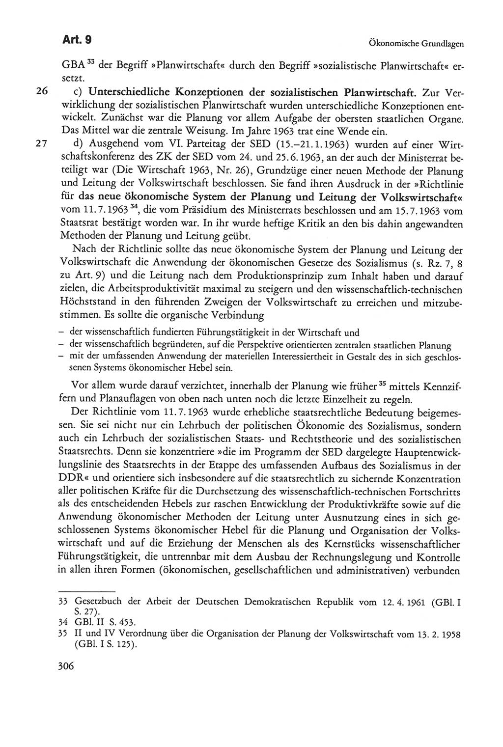 Die sozialistische Verfassung der Deutschen Demokratischen Republik (DDR), Kommentar mit einem Nachtrag 1997, Seite 306 (Soz. Verf. DDR Komm. Nachtr. 1997, S. 306)