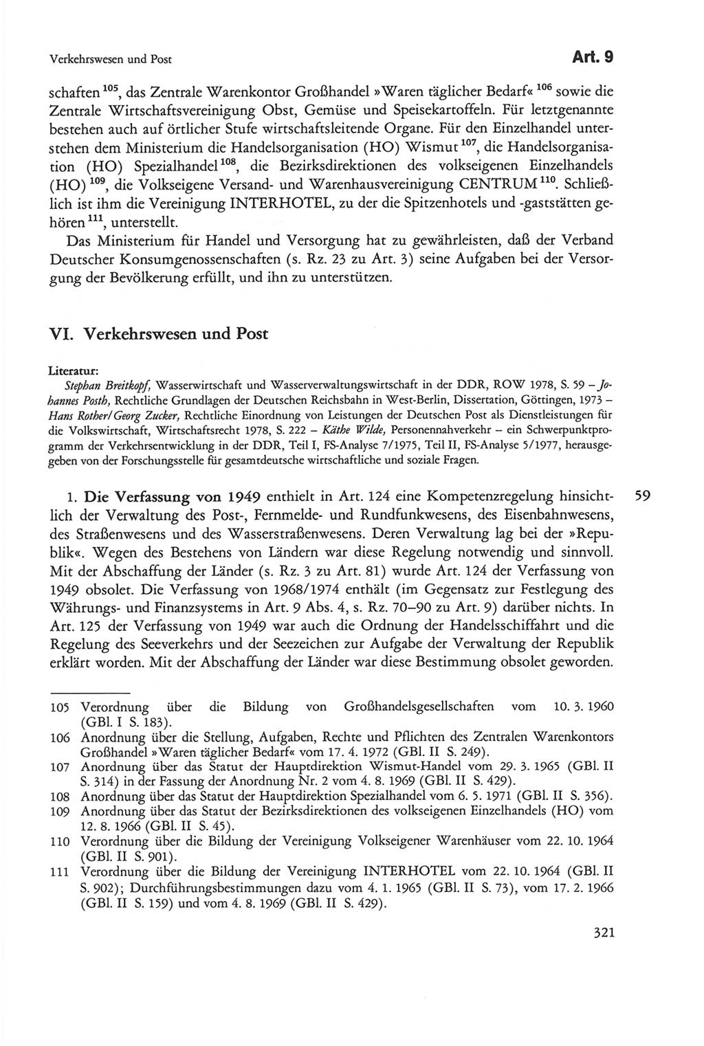 Die sozialistische Verfassung der Deutschen Demokratischen Republik (DDR), Kommentar mit einem Nachtrag 1997, Seite 321 (Soz. Verf. DDR Komm. Nachtr. 1997, S. 321)