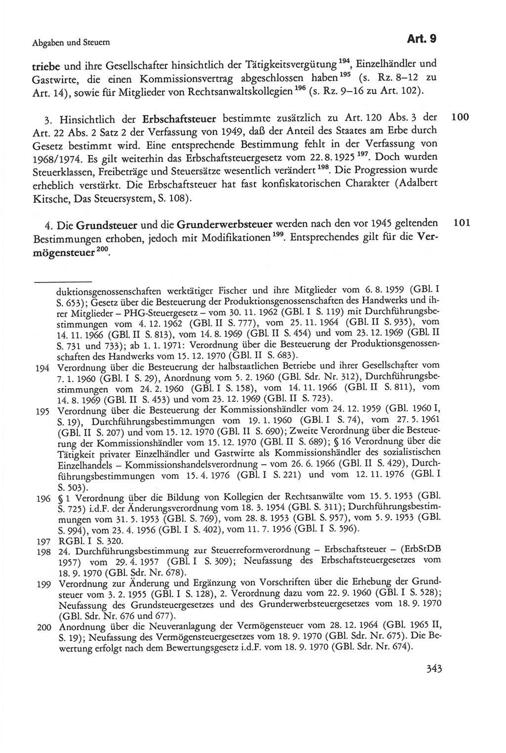 Die sozialistische Verfassung der Deutschen Demokratischen Republik (DDR), Kommentar mit einem Nachtrag 1997, Seite 343 (Soz. Verf. DDR Komm. Nachtr. 1997, S. 343)