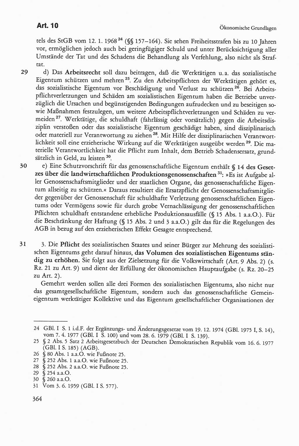 Die sozialistische Verfassung der Deutschen Demokratischen Republik (DDR), Kommentar mit einem Nachtrag 1997, Seite 364 (Soz. Verf. DDR Komm. Nachtr. 1997, S. 364)