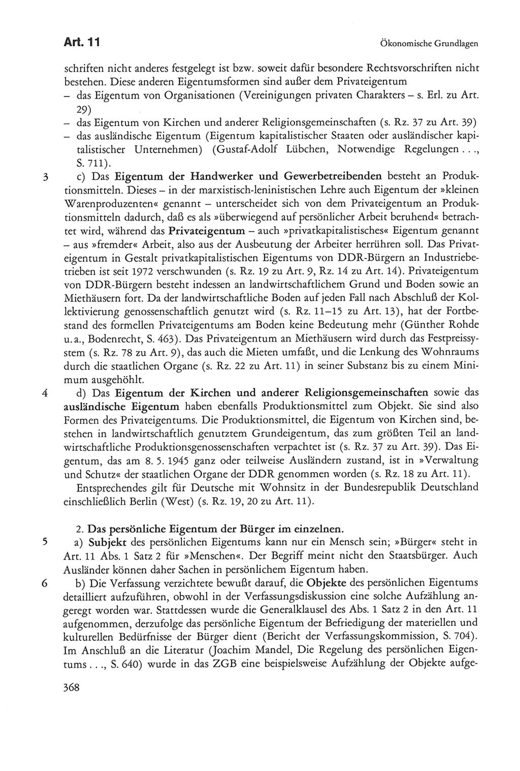 Die sozialistische Verfassung der Deutschen Demokratischen Republik (DDR), Kommentar mit einem Nachtrag 1997, Seite 368 (Soz. Verf. DDR Komm. Nachtr. 1997, S. 368)