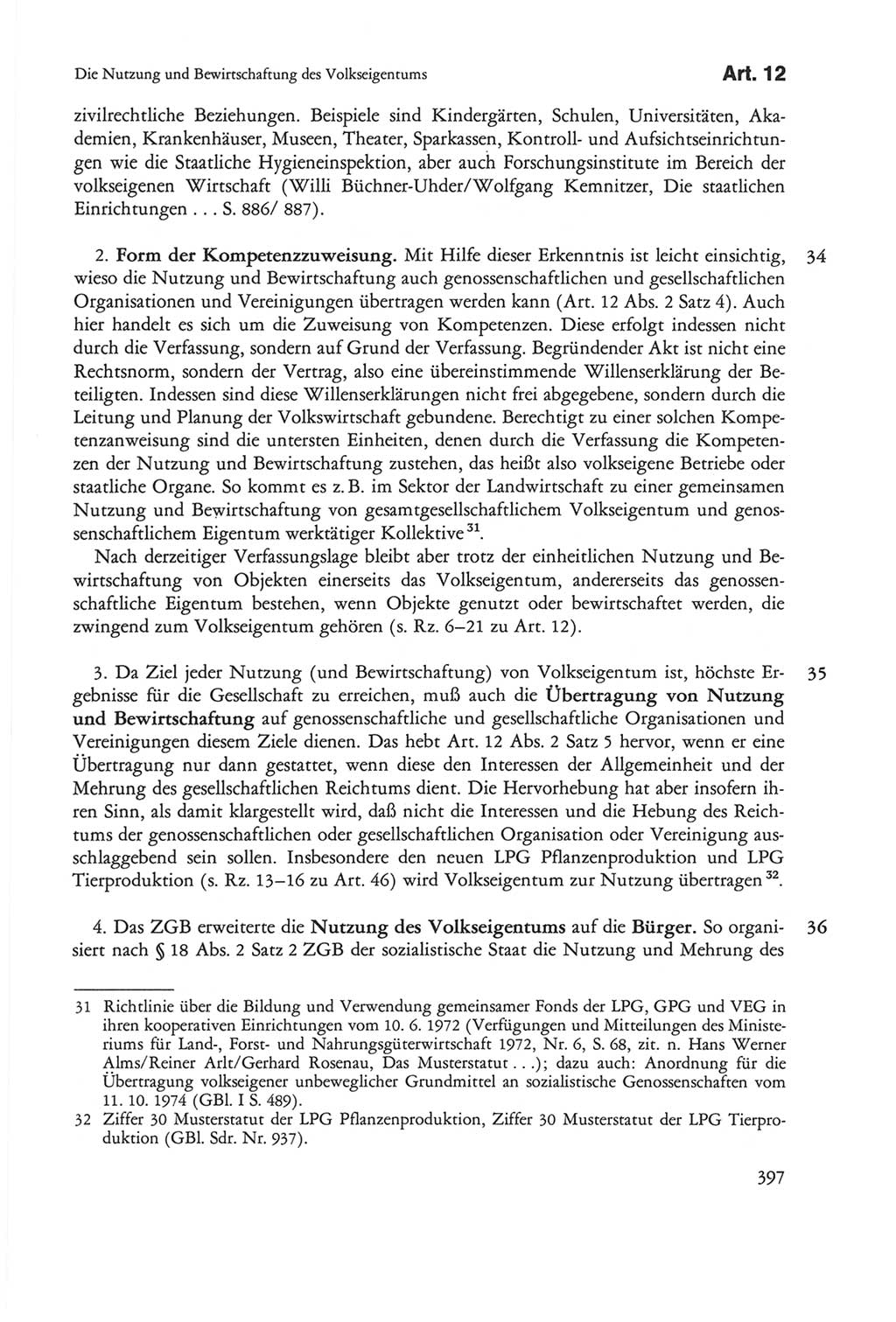 Die sozialistische Verfassung der Deutschen Demokratischen Republik (DDR), Kommentar mit einem Nachtrag 1997, Seite 397 (Soz. Verf. DDR Komm. Nachtr. 1997, S. 397)