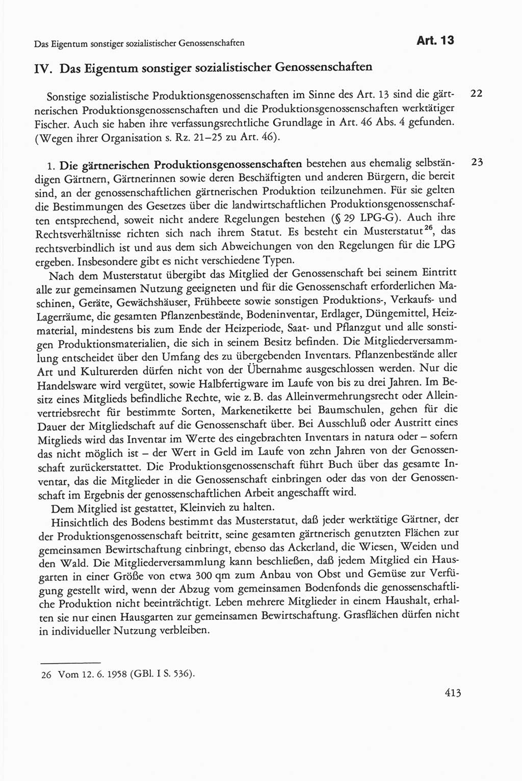 Die sozialistische Verfassung der Deutschen Demokratischen Republik (DDR), Kommentar mit einem Nachtrag 1997, Seite 413 (Soz. Verf. DDR Komm. Nachtr. 1997, S. 413)