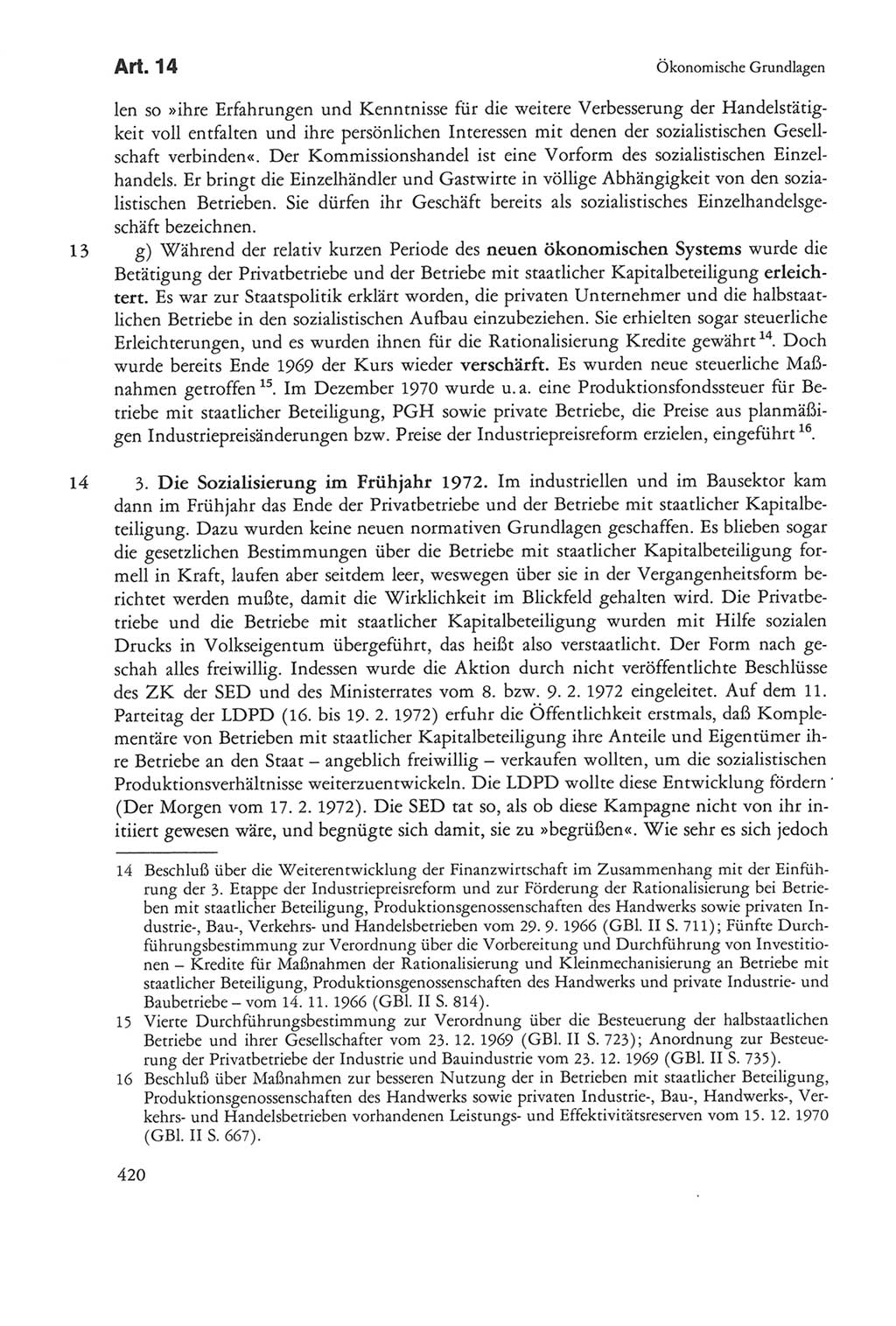 Die sozialistische Verfassung der Deutschen Demokratischen Republik (DDR), Kommentar mit einem Nachtrag 1997, Seite 420 (Soz. Verf. DDR Komm. Nachtr. 1997, S. 420)