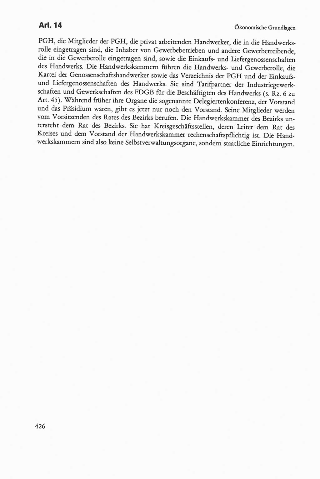 Die sozialistische Verfassung der Deutschen Demokratischen Republik (DDR), Kommentar mit einem Nachtrag 1997, Seite 426 (Soz. Verf. DDR Komm. Nachtr. 1997, S. 426)