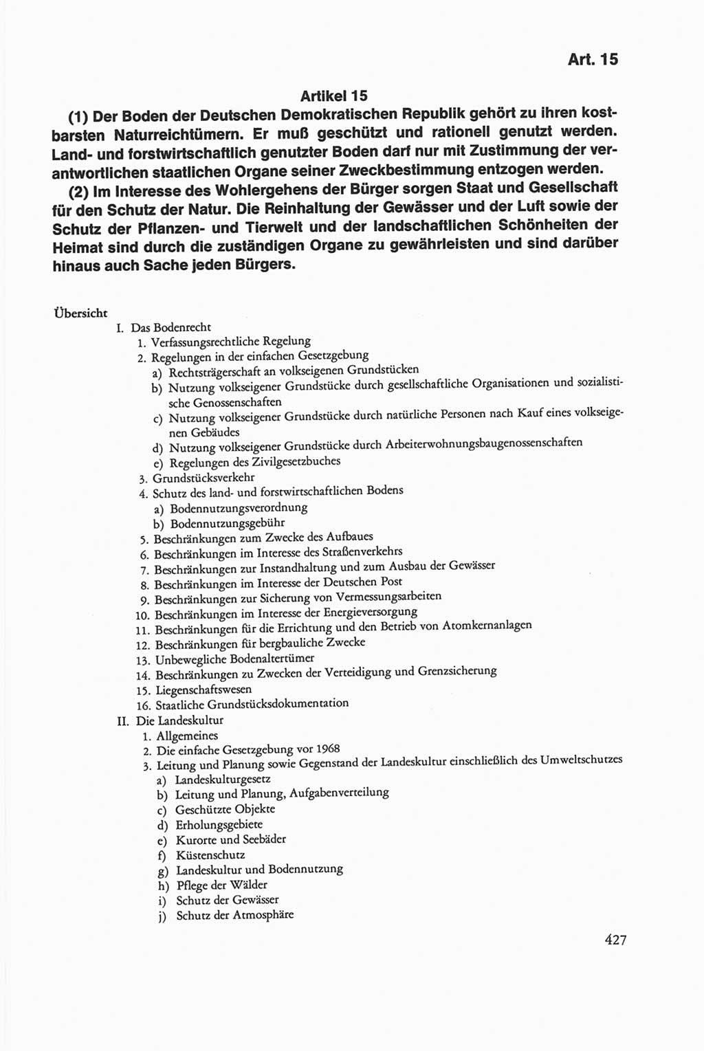 Die sozialistische Verfassung der Deutschen Demokratischen Republik (DDR), Kommentar mit einem Nachtrag 1997, Seite 427 (Soz. Verf. DDR Komm. Nachtr. 1997, S. 427)