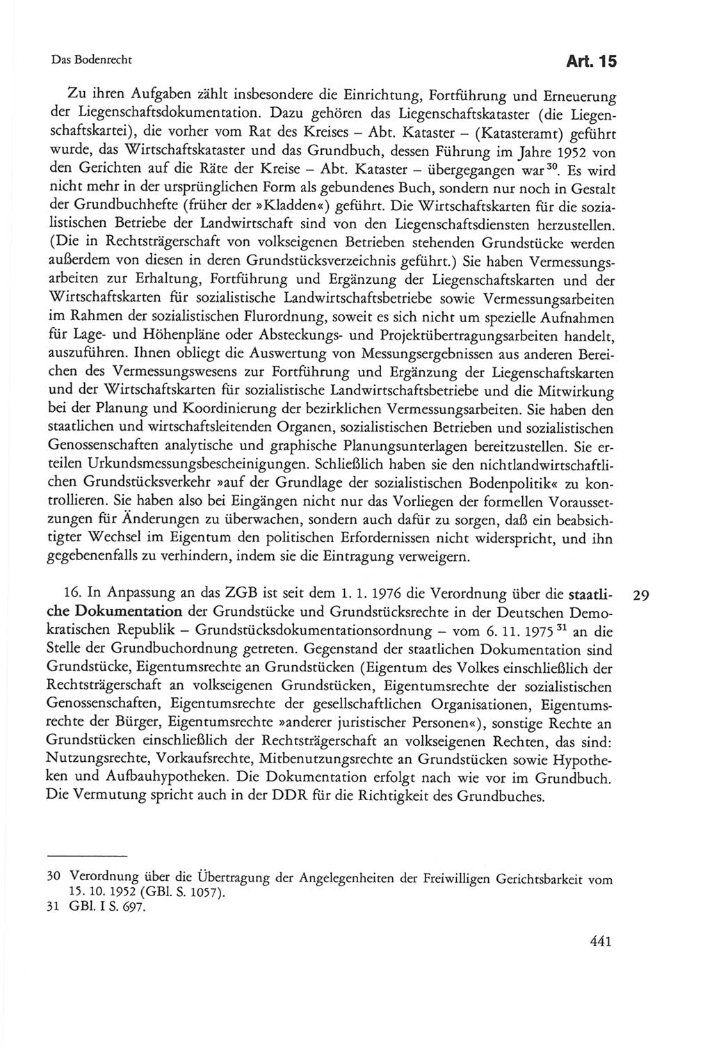 Die sozialistische Verfassung der Deutschen Demokratischen Republik (DDR), Kommentar mit einem Nachtrag 1997, Seite 441 (Soz. Verf. DDR Komm. Nachtr. 1997, S. 441)