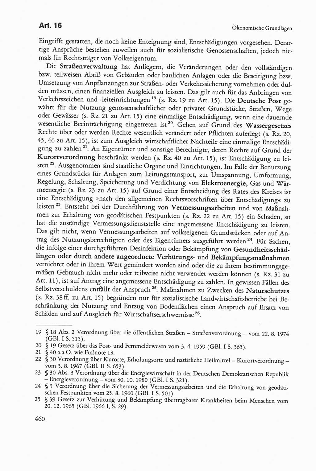 Die sozialistische Verfassung der Deutschen Demokratischen Republik (DDR), Kommentar mit einem Nachtrag 1997, Seite 460 (Soz. Verf. DDR Komm. Nachtr. 1997, S. 460)