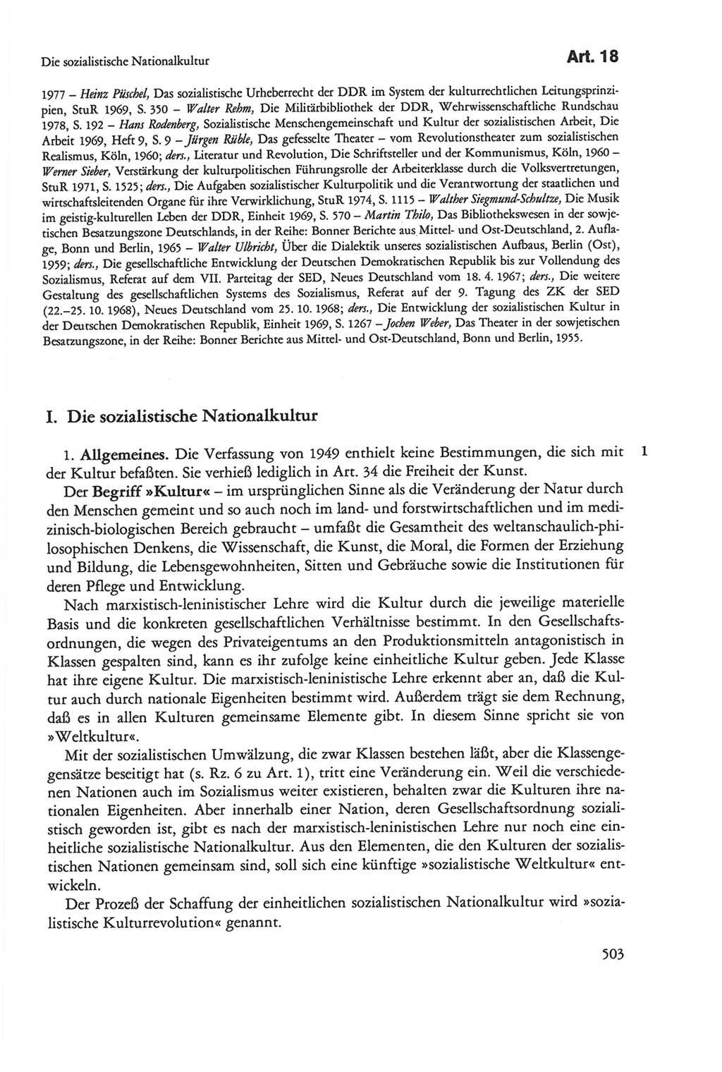 Die sozialistische Verfassung der Deutschen Demokratischen Republik (DDR), Kommentar mit einem Nachtrag 1997, Seite 503 (Soz. Verf. DDR Komm. Nachtr. 1997, S. 503)