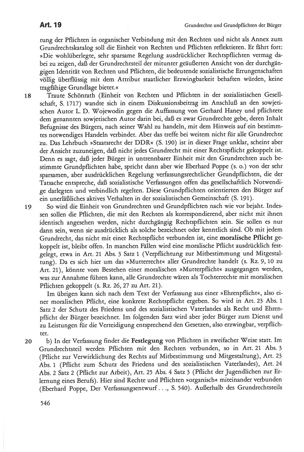 Die sozialistische Verfassung der Deutschen Demokratischen Republik (DDR), Kommentar mit einem Nachtrag 1997, Seite 546 (Soz. Verf. DDR Komm. Nachtr. 1997, S. 546)