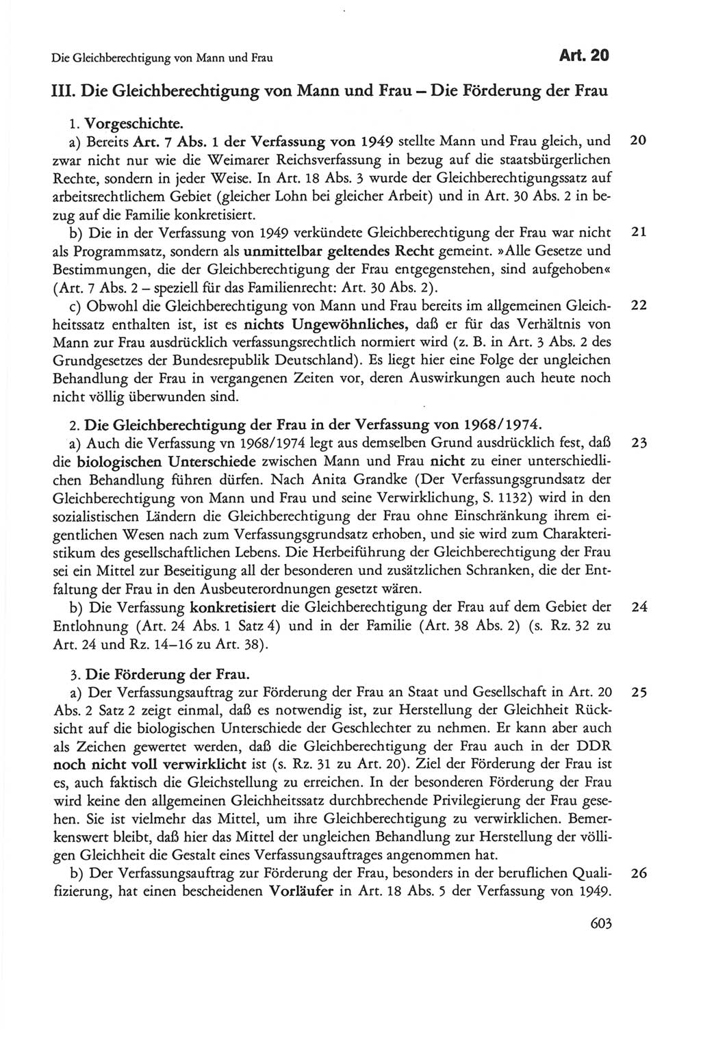 Die sozialistische Verfassung der Deutschen Demokratischen Republik (DDR), Kommentar mit einem Nachtrag 1997, Seite 603 (Soz. Verf. DDR Komm. Nachtr. 1997, S. 603)