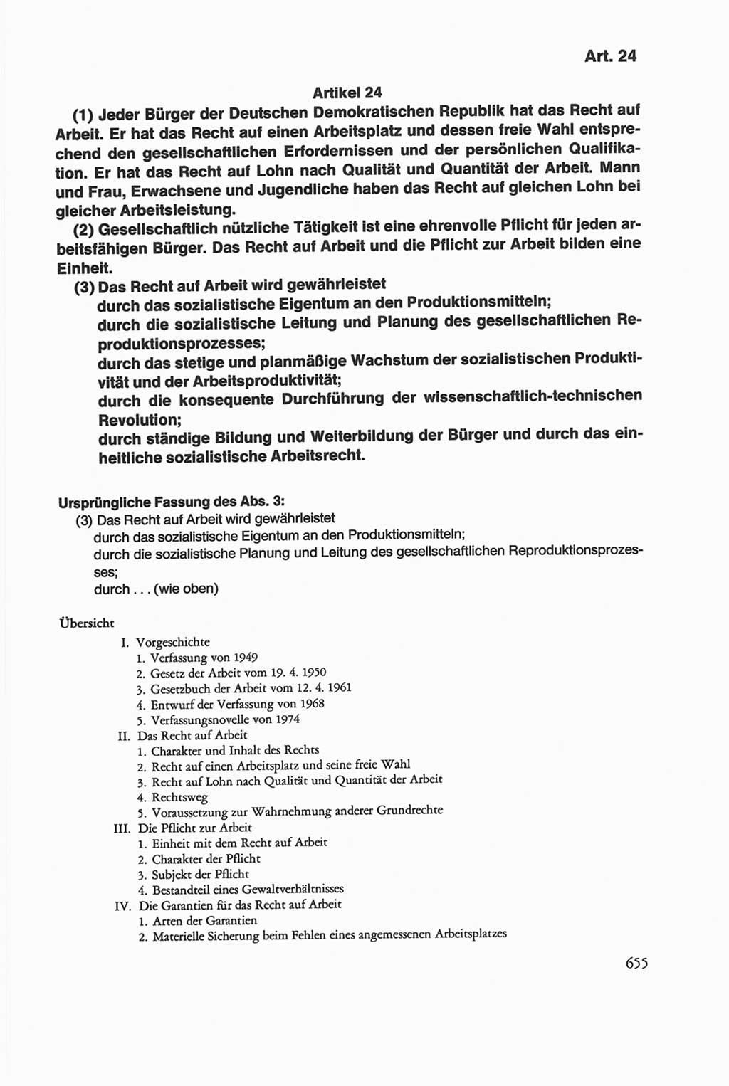 Die sozialistische Verfassung der Deutschen Demokratischen Republik (DDR), Kommentar mit einem Nachtrag 1997, Seite 655 (Soz. Verf. DDR Komm. Nachtr. 1997, S. 655)