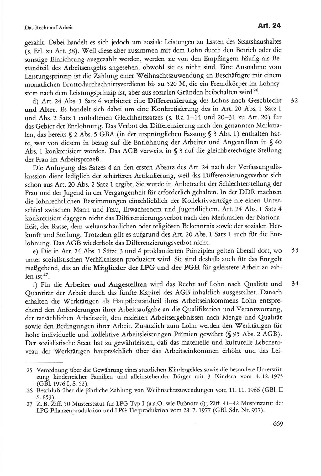 Die sozialistische Verfassung der Deutschen Demokratischen Republik (DDR), Kommentar mit einem Nachtrag 1997, Seite 669 (Soz. Verf. DDR Komm. Nachtr. 1997, S. 669)