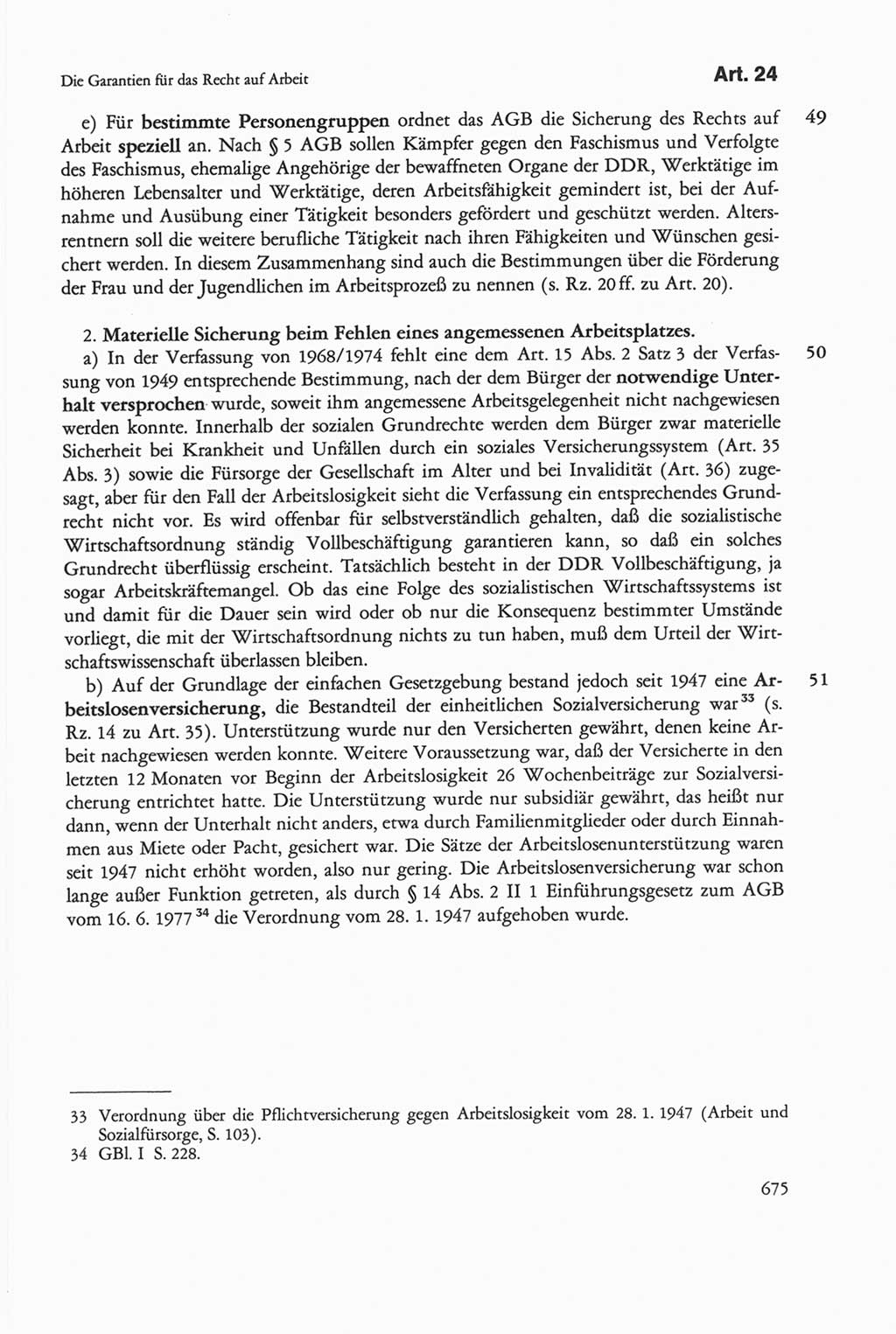 Die sozialistische Verfassung der Deutschen Demokratischen Republik (DDR), Kommentar mit einem Nachtrag 1997, Seite 675 (Soz. Verf. DDR Komm. Nachtr. 1997, S. 675)