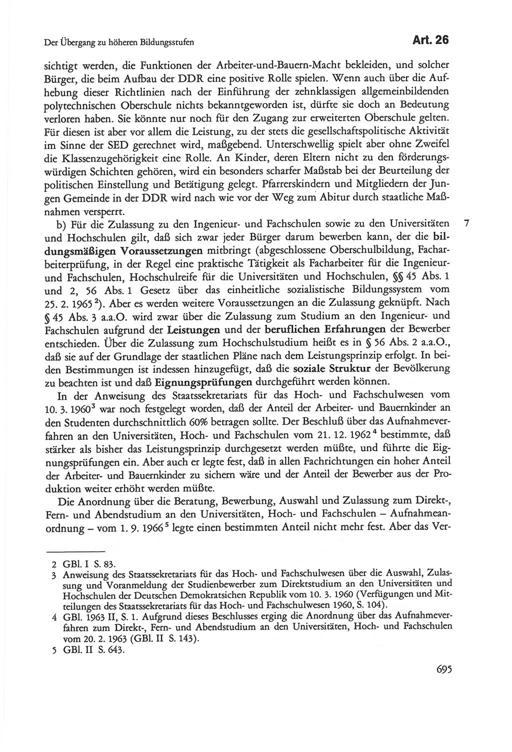 Die sozialistische Verfassung der Deutschen Demokratischen Republik (DDR), Kommentar mit einem Nachtrag 1997, Seite 695 (Soz. Verf. DDR Komm. Nachtr. 1997, S. 695)