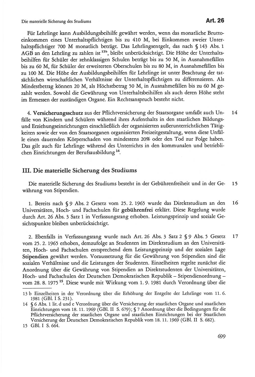 Die sozialistische Verfassung der Deutschen Demokratischen Republik (DDR), Kommentar mit einem Nachtrag 1997, Seite 699 (Soz. Verf. DDR Komm. Nachtr. 1997, S. 699)