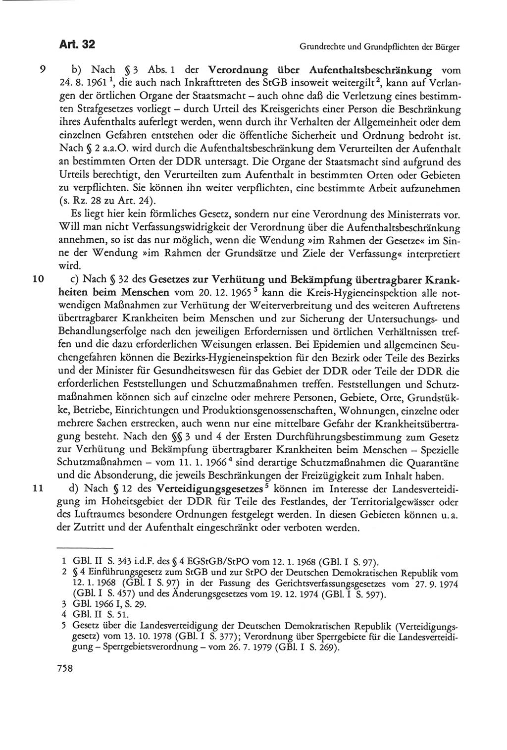 Die sozialistische Verfassung der Deutschen Demokratischen Republik (DDR), Kommentar mit einem Nachtrag 1997, Seite 758 (Soz. Verf. DDR Komm. Nachtr. 1997, S. 758)