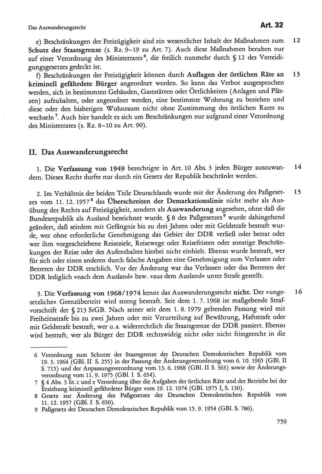 Die sozialistische Verfassung der Deutschen Demokratischen Republik (DDR), Kommentar mit einem Nachtrag 1997, Seite 759 (Soz. Verf. DDR Komm. Nachtr. 1997, S. 759)