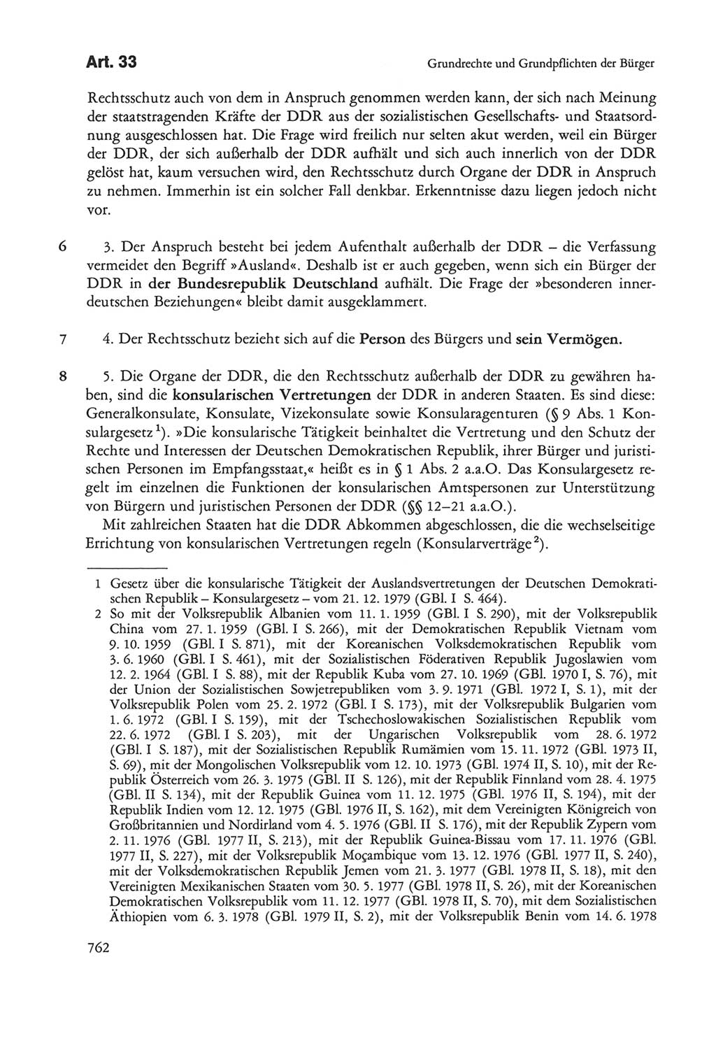 Die sozialistische Verfassung der Deutschen Demokratischen Republik (DDR), Kommentar mit einem Nachtrag 1997, Seite 762 (Soz. Verf. DDR Komm. Nachtr. 1997, S. 762)