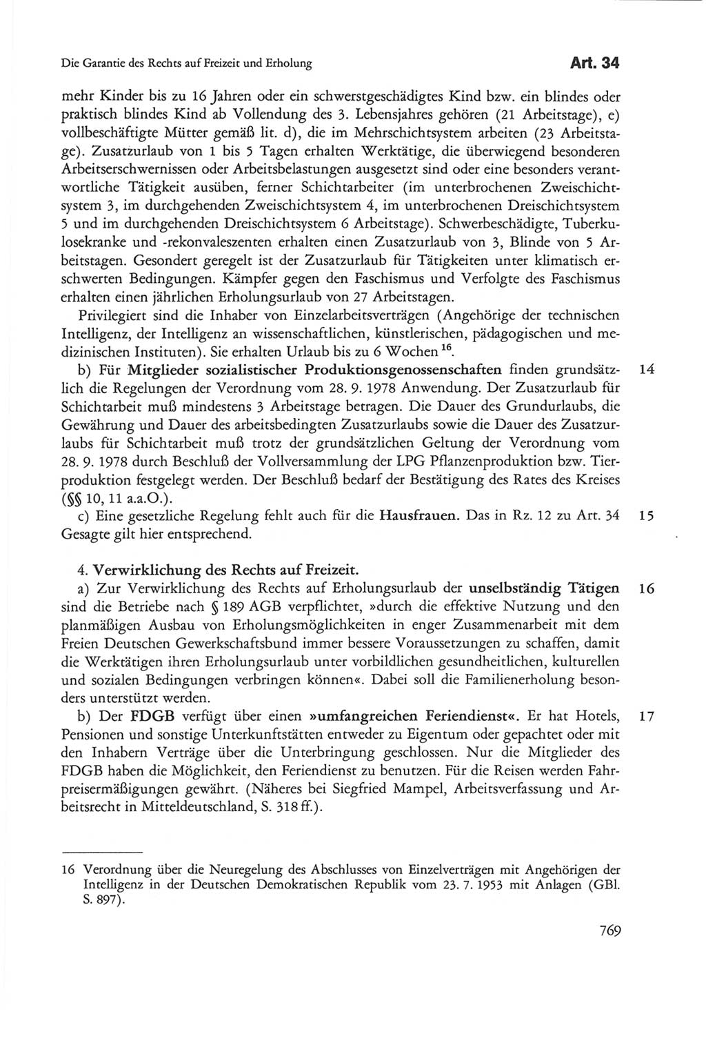 Die sozialistische Verfassung der Deutschen Demokratischen Republik (DDR), Kommentar mit einem Nachtrag 1997, Seite 769 (Soz. Verf. DDR Komm. Nachtr. 1997, S. 769)