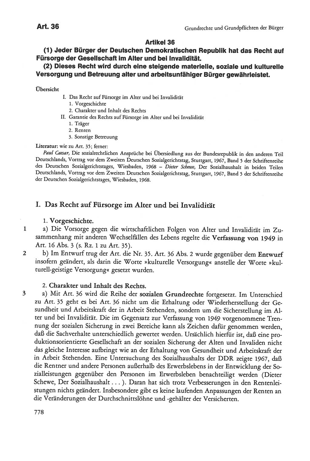 Die sozialistische Verfassung der Deutschen Demokratischen Republik (DDR), Kommentar mit einem Nachtrag 1997, Seite 778 (Soz. Verf. DDR Komm. Nachtr. 1997, S. 778)