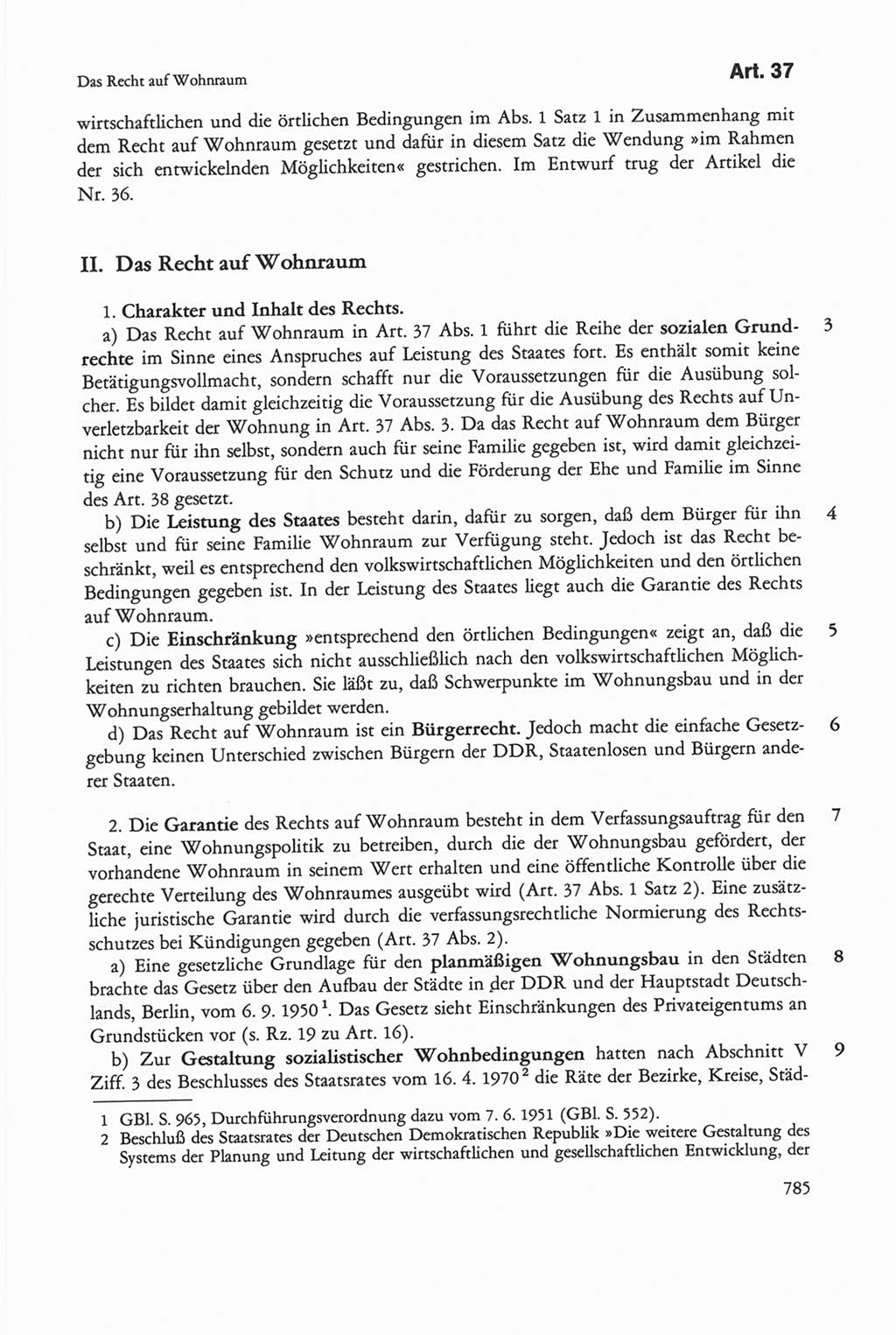 Die sozialistische Verfassung der Deutschen Demokratischen Republik (DDR), Kommentar mit einem Nachtrag 1997, Seite 785 (Soz. Verf. DDR Komm. Nachtr. 1997, S. 785)