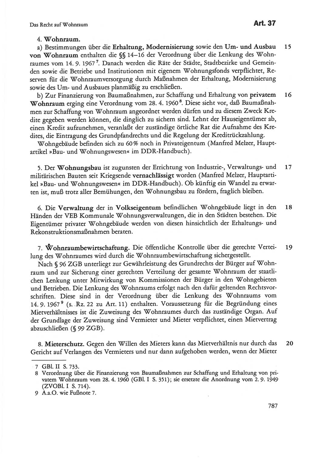 Die sozialistische Verfassung der Deutschen Demokratischen Republik (DDR), Kommentar mit einem Nachtrag 1997, Seite 787 (Soz. Verf. DDR Komm. Nachtr. 1997, S. 787)