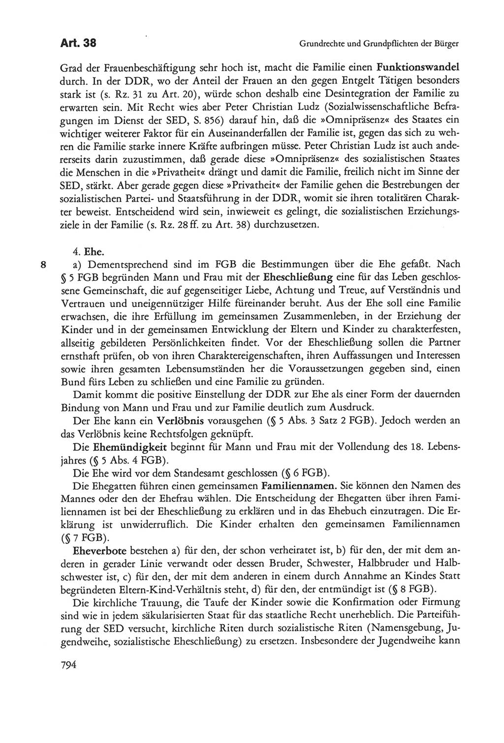 Die sozialistische Verfassung der Deutschen Demokratischen Republik (DDR), Kommentar mit einem Nachtrag 1997, Seite 794 (Soz. Verf. DDR Komm. Nachtr. 1997, S. 794)