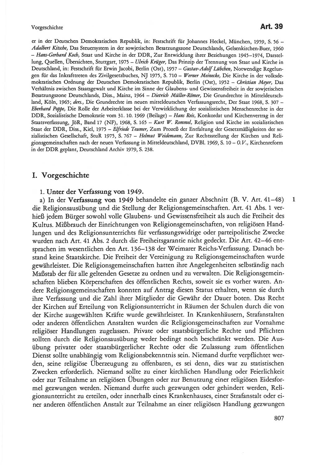 Die sozialistische Verfassung der Deutschen Demokratischen Republik (DDR), Kommentar mit einem Nachtrag 1997, Seite 807 (Soz. Verf. DDR Komm. Nachtr. 1997, S. 807)