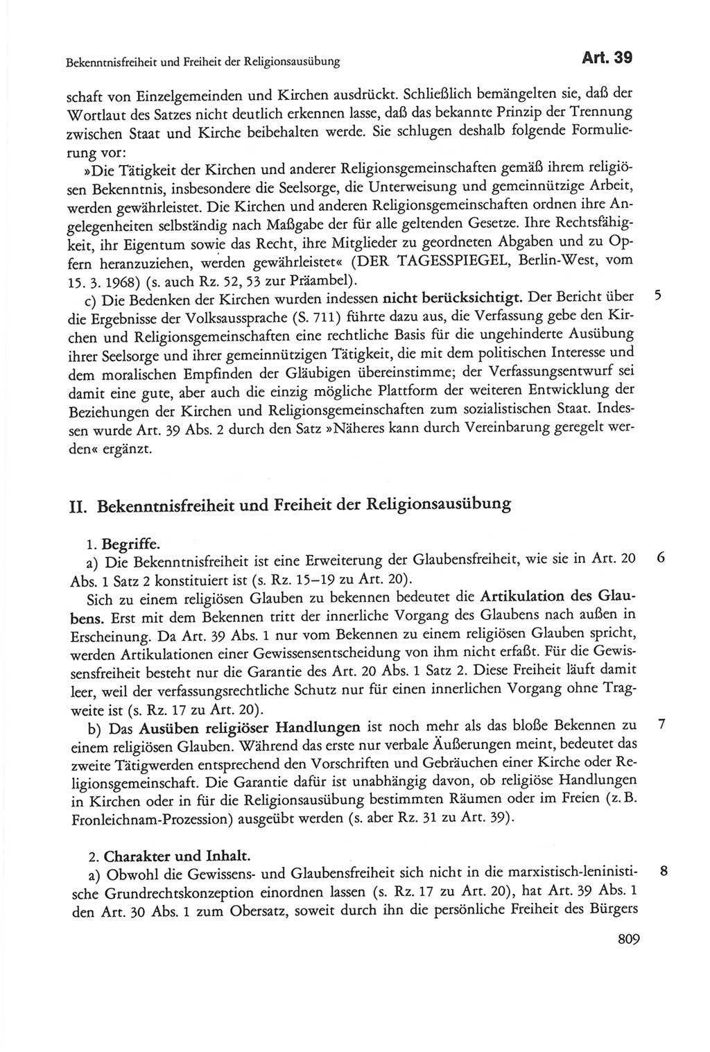 Die sozialistische Verfassung der Deutschen Demokratischen Republik (DDR), Kommentar mit einem Nachtrag 1997, Seite 809 (Soz. Verf. DDR Komm. Nachtr. 1997, S. 809)