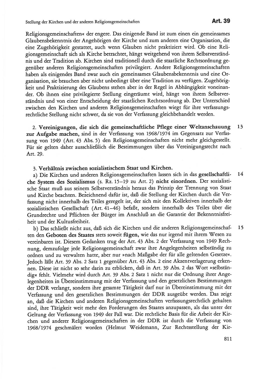 Die sozialistische Verfassung der Deutschen Demokratischen Republik (DDR), Kommentar mit einem Nachtrag 1997, Seite 811 (Soz. Verf. DDR Komm. Nachtr. 1997, S. 811)