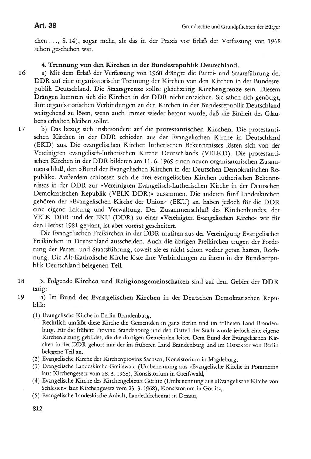 Die sozialistische Verfassung der Deutschen Demokratischen Republik (DDR), Kommentar mit einem Nachtrag 1997, Seite 812 (Soz. Verf. DDR Komm. Nachtr. 1997, S. 812)