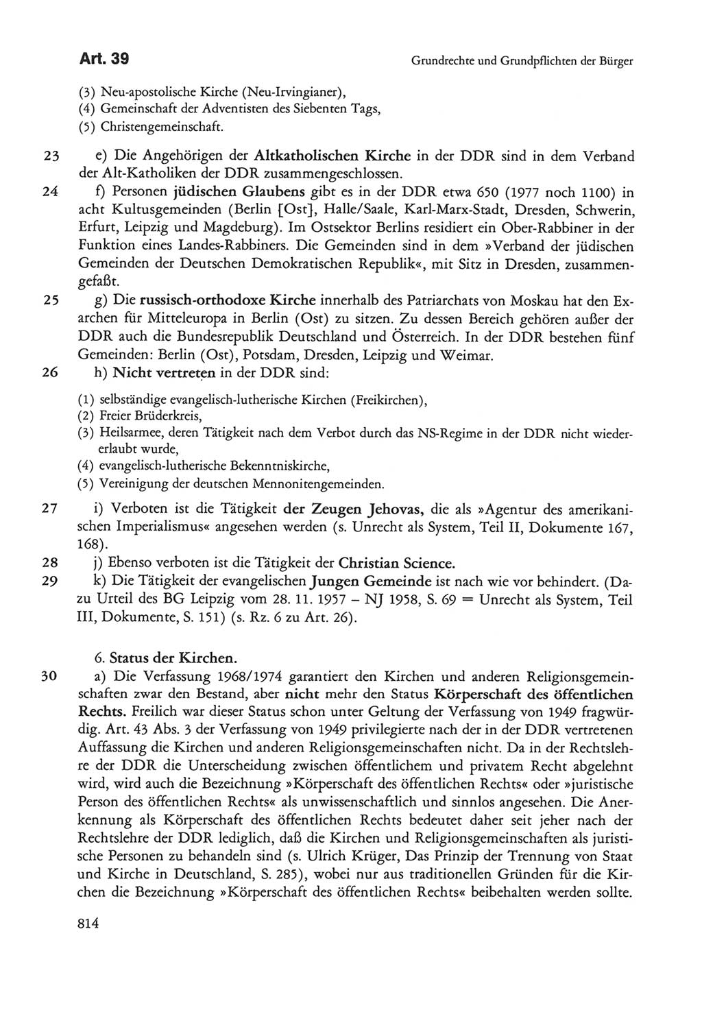 Die sozialistische Verfassung der Deutschen Demokratischen Republik (DDR), Kommentar mit einem Nachtrag 1997, Seite 814 (Soz. Verf. DDR Komm. Nachtr. 1997, S. 814)