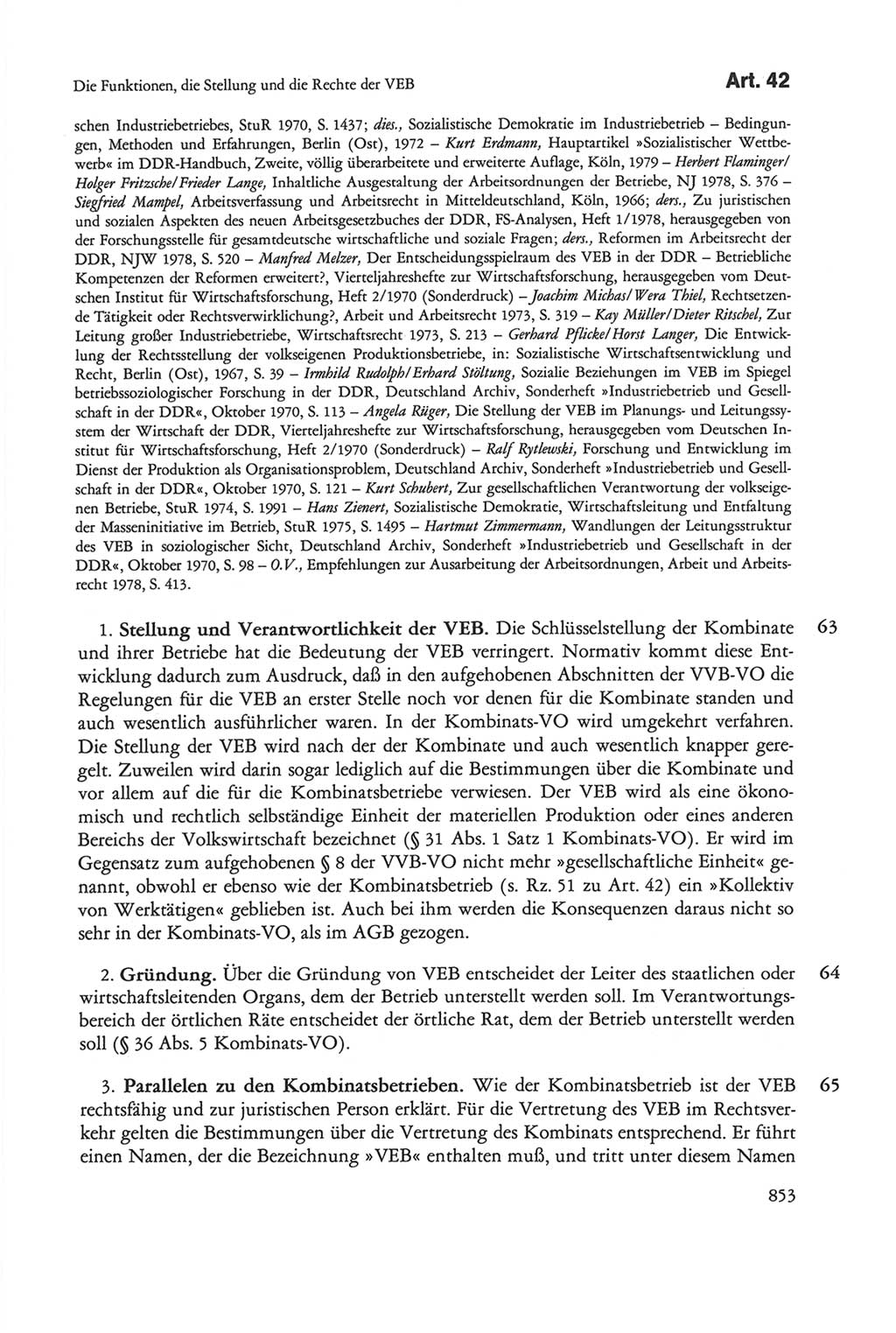 Die sozialistische Verfassung der Deutschen Demokratischen Republik (DDR), Kommentar mit einem Nachtrag 1997, Seite 853 (Soz. Verf. DDR Komm. Nachtr. 1997, S. 853)