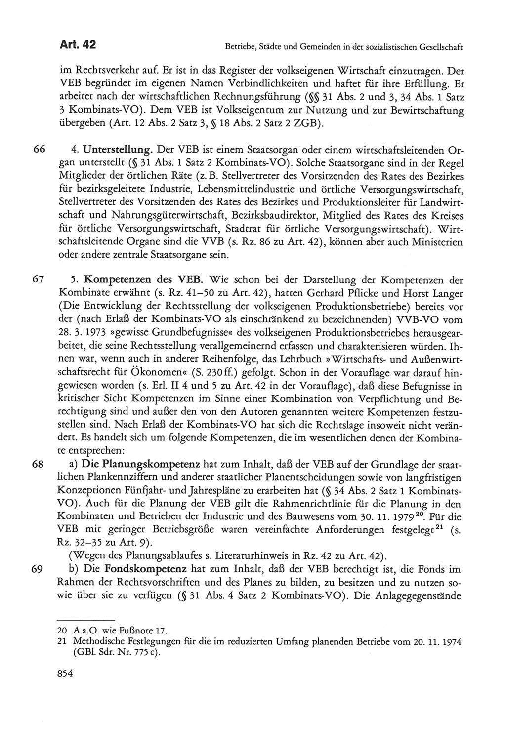 Die sozialistische Verfassung der Deutschen Demokratischen Republik (DDR), Kommentar mit einem Nachtrag 1997, Seite 854 (Soz. Verf. DDR Komm. Nachtr. 1997, S. 854)