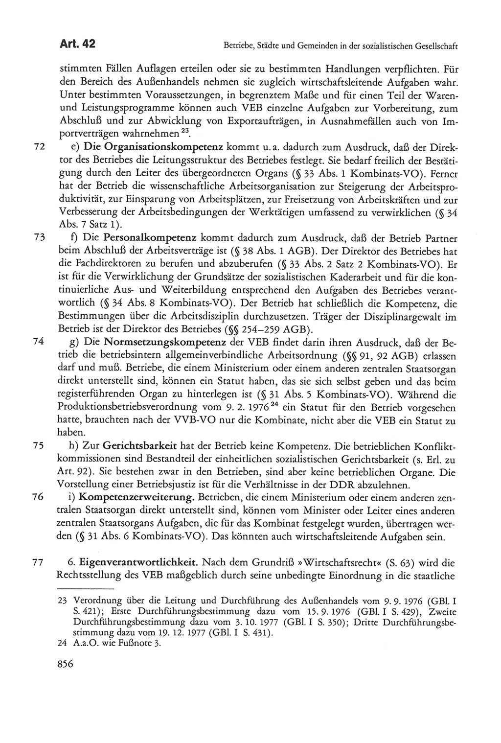 Die sozialistische Verfassung der Deutschen Demokratischen Republik (DDR), Kommentar mit einem Nachtrag 1997, Seite 856 (Soz. Verf. DDR Komm. Nachtr. 1997, S. 856)