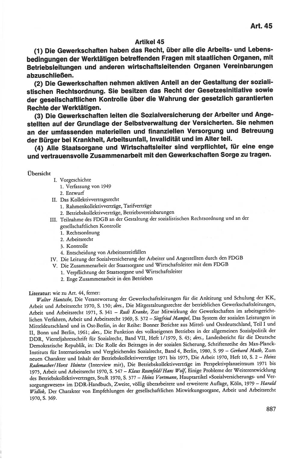 Die sozialistische Verfassung der Deutschen Demokratischen Republik (DDR), Kommentar mit einem Nachtrag 1997, Seite 887 (Soz. Verf. DDR Komm. Nachtr. 1997, S. 887)