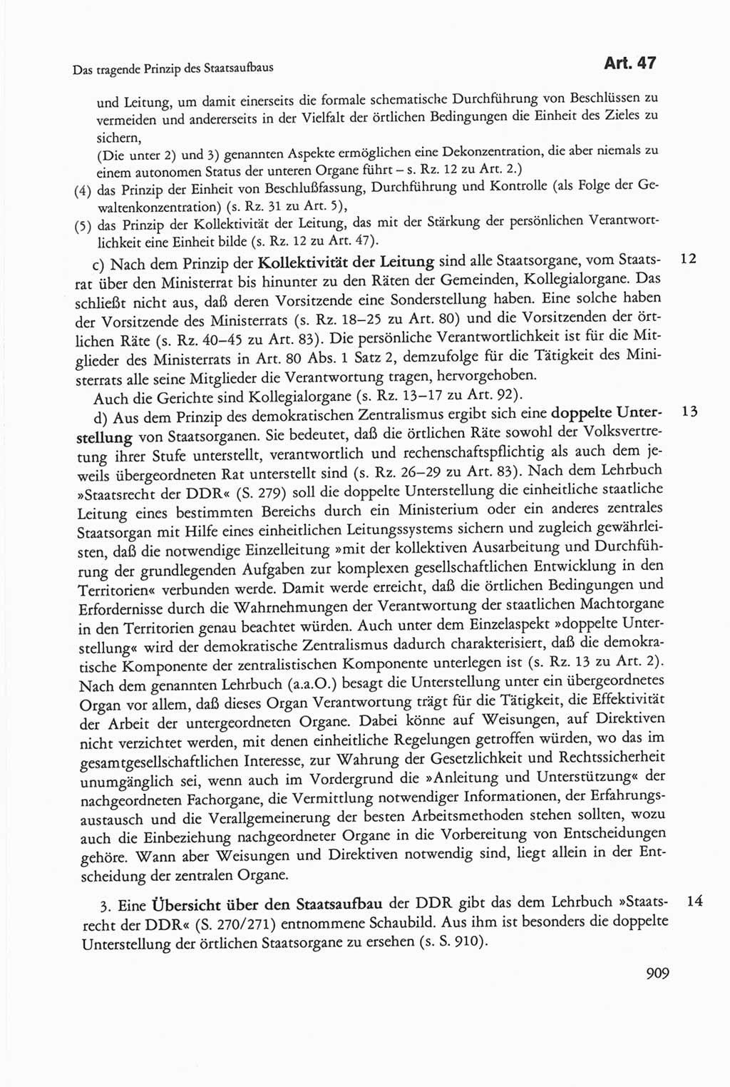 Die sozialistische Verfassung der Deutschen Demokratischen Republik (DDR), Kommentar mit einem Nachtrag 1997, Seite 909 (Soz. Verf. DDR Komm. Nachtr. 1997, S. 909)