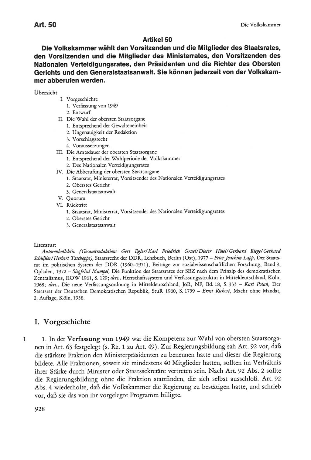 Die sozialistische Verfassung der Deutschen Demokratischen Republik (DDR), Kommentar mit einem Nachtrag 1997, Seite 928 (Soz. Verf. DDR Komm. Nachtr. 1997, S. 928)