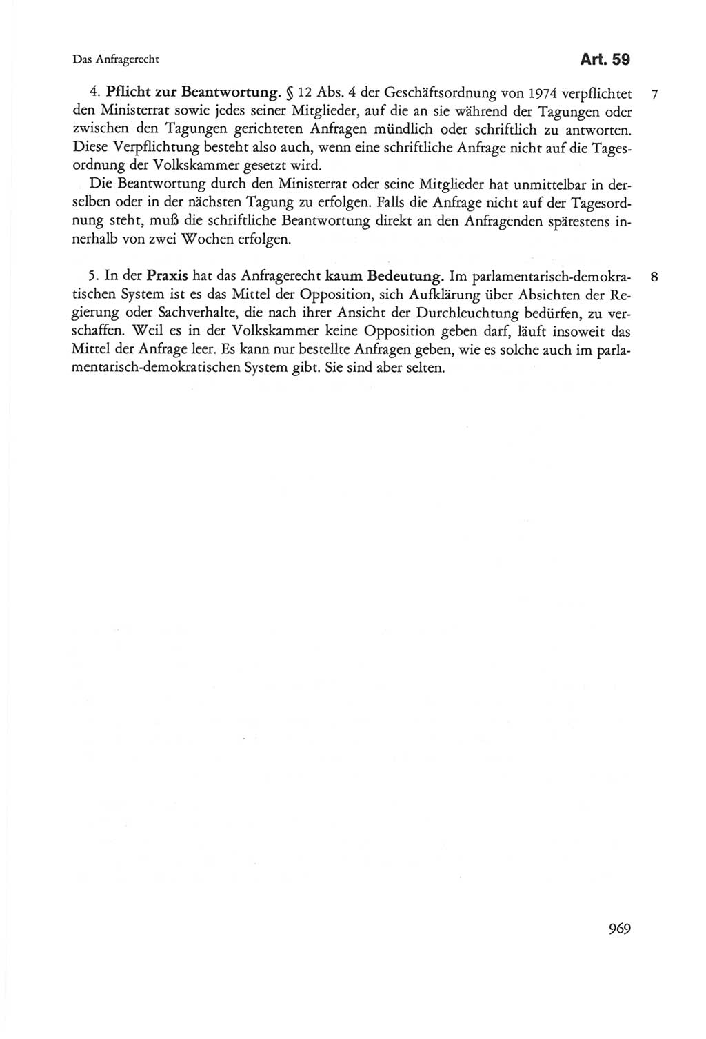 Die sozialistische Verfassung der Deutschen Demokratischen Republik (DDR), Kommentar mit einem Nachtrag 1997, Seite 969 (Soz. Verf. DDR Komm. Nachtr. 1997, S. 969)