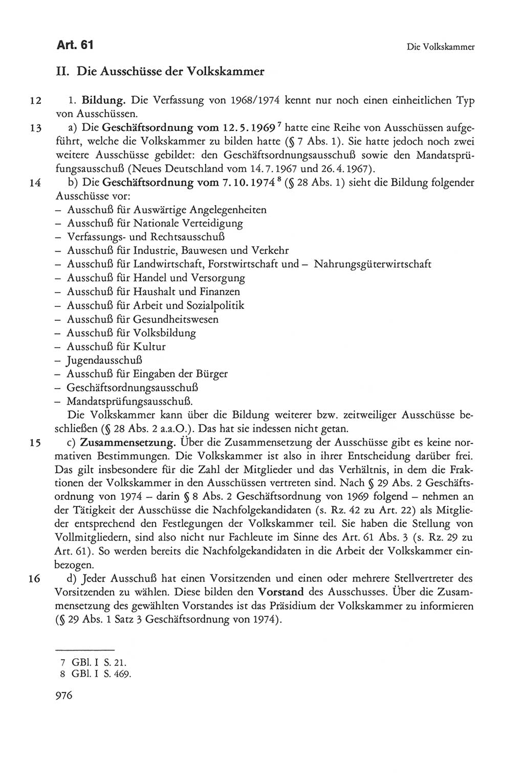 Die sozialistische Verfassung der Deutschen Demokratischen Republik (DDR), Kommentar mit einem Nachtrag 1997, Seite 976 (Soz. Verf. DDR Komm. Nachtr. 1997, S. 976)