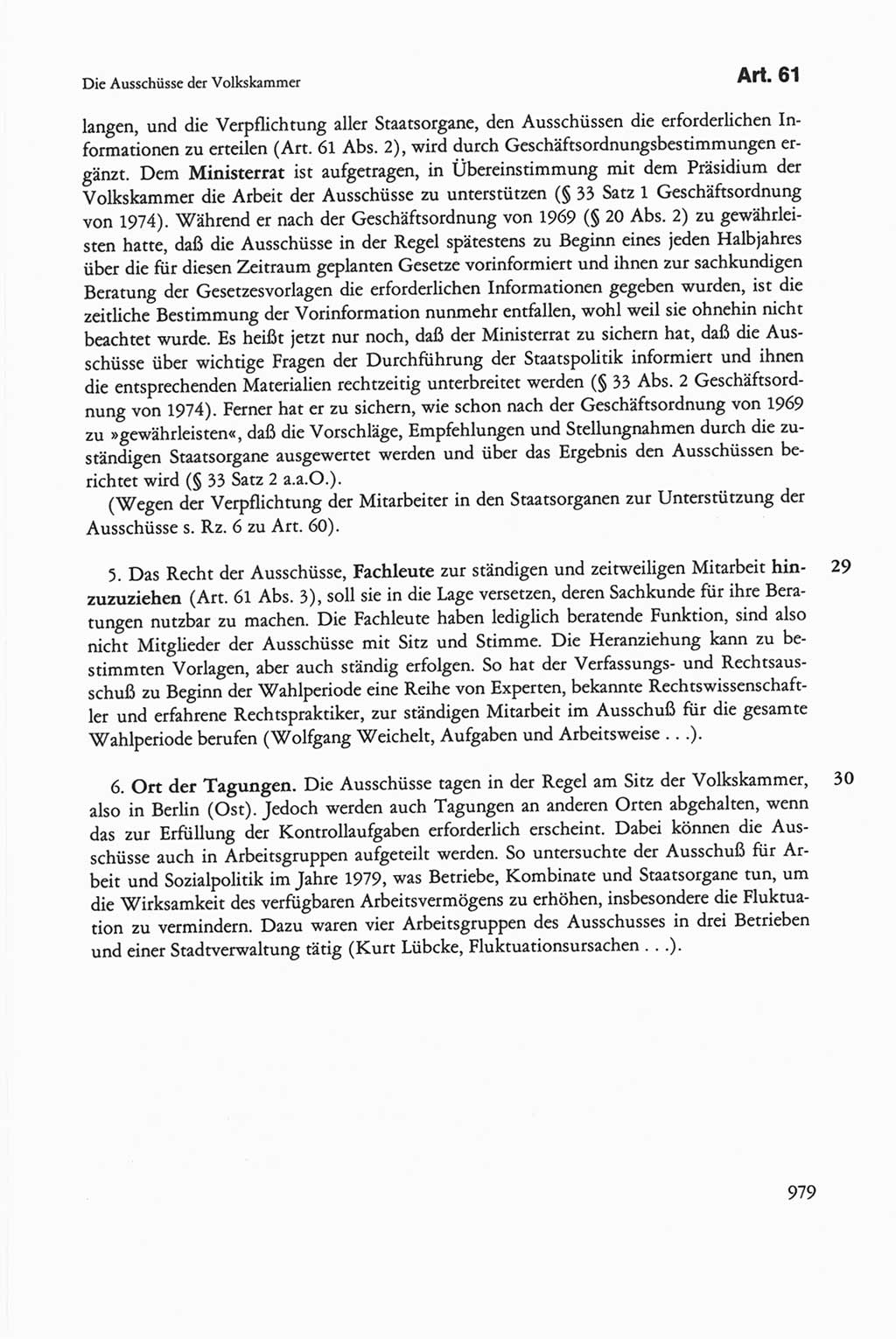 Die sozialistische Verfassung der Deutschen Demokratischen Republik (DDR), Kommentar mit einem Nachtrag 1997, Seite 979 (Soz. Verf. DDR Komm. Nachtr. 1997, S. 979)