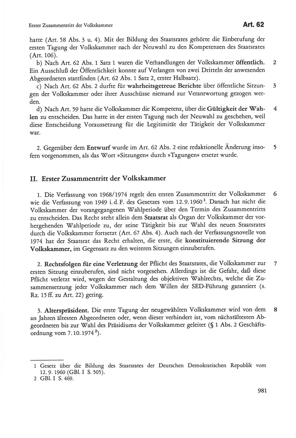 Die sozialistische Verfassung der Deutschen Demokratischen Republik (DDR), Kommentar mit einem Nachtrag 1997, Seite 981 (Soz. Verf. DDR Komm. Nachtr. 1997, S. 981)